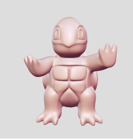 Squirtle toy statue 3D print model_5