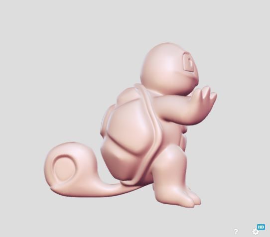 Squirtle toy statue 3D print model_1
