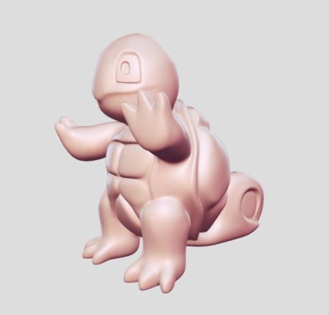 Squirtle toy statue 3D print model_4