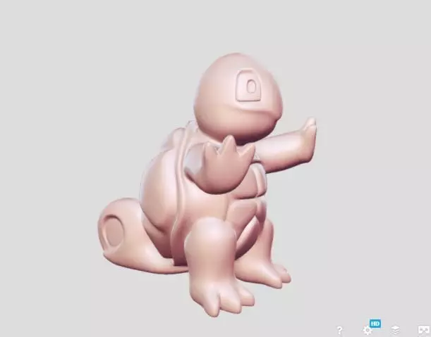 Squirtle toy statue 3D print model_0