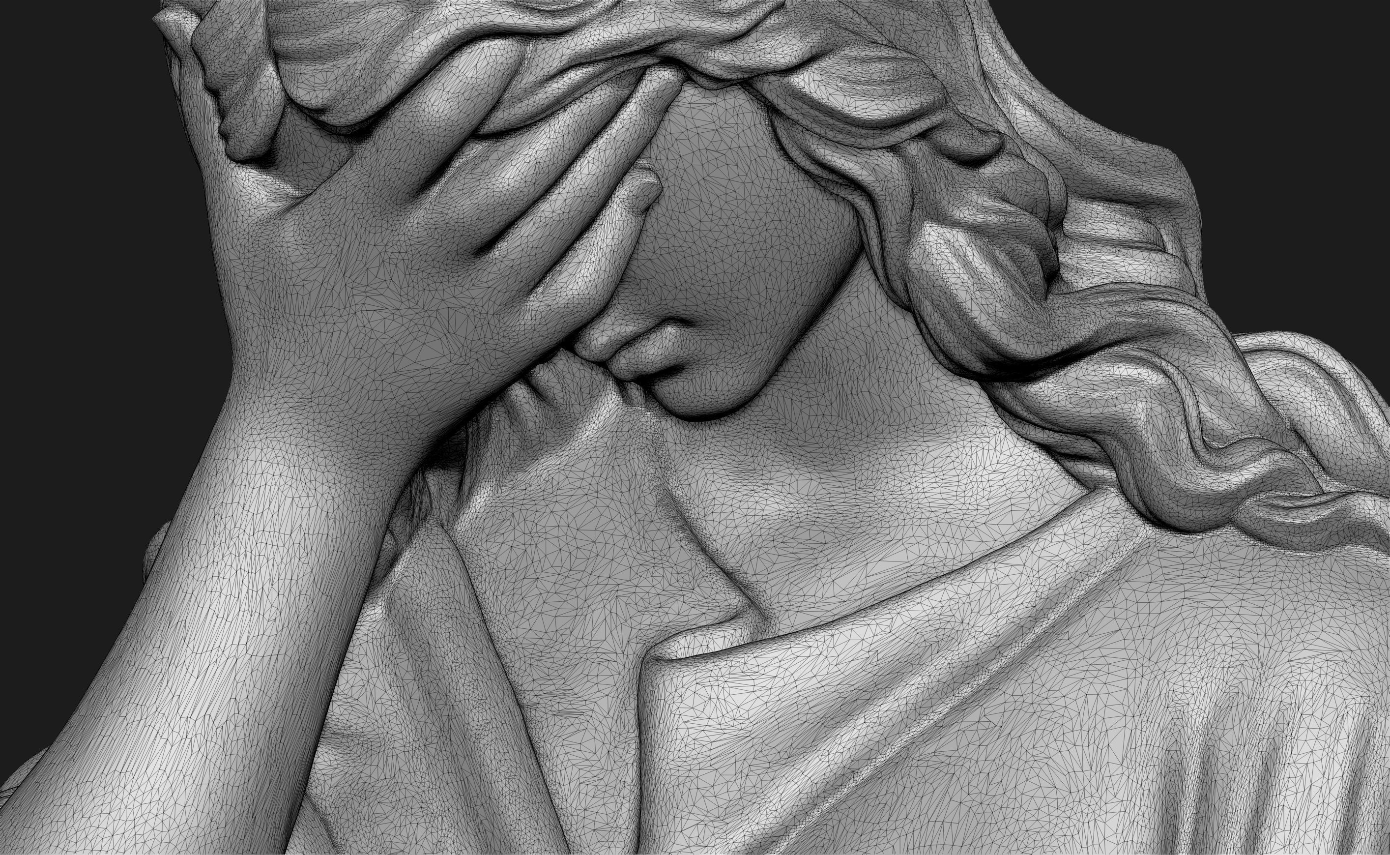 Weeping Angel Statue 3D print model_6