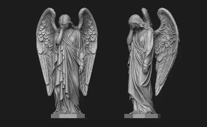 Weeping Angel Statue 3D print model