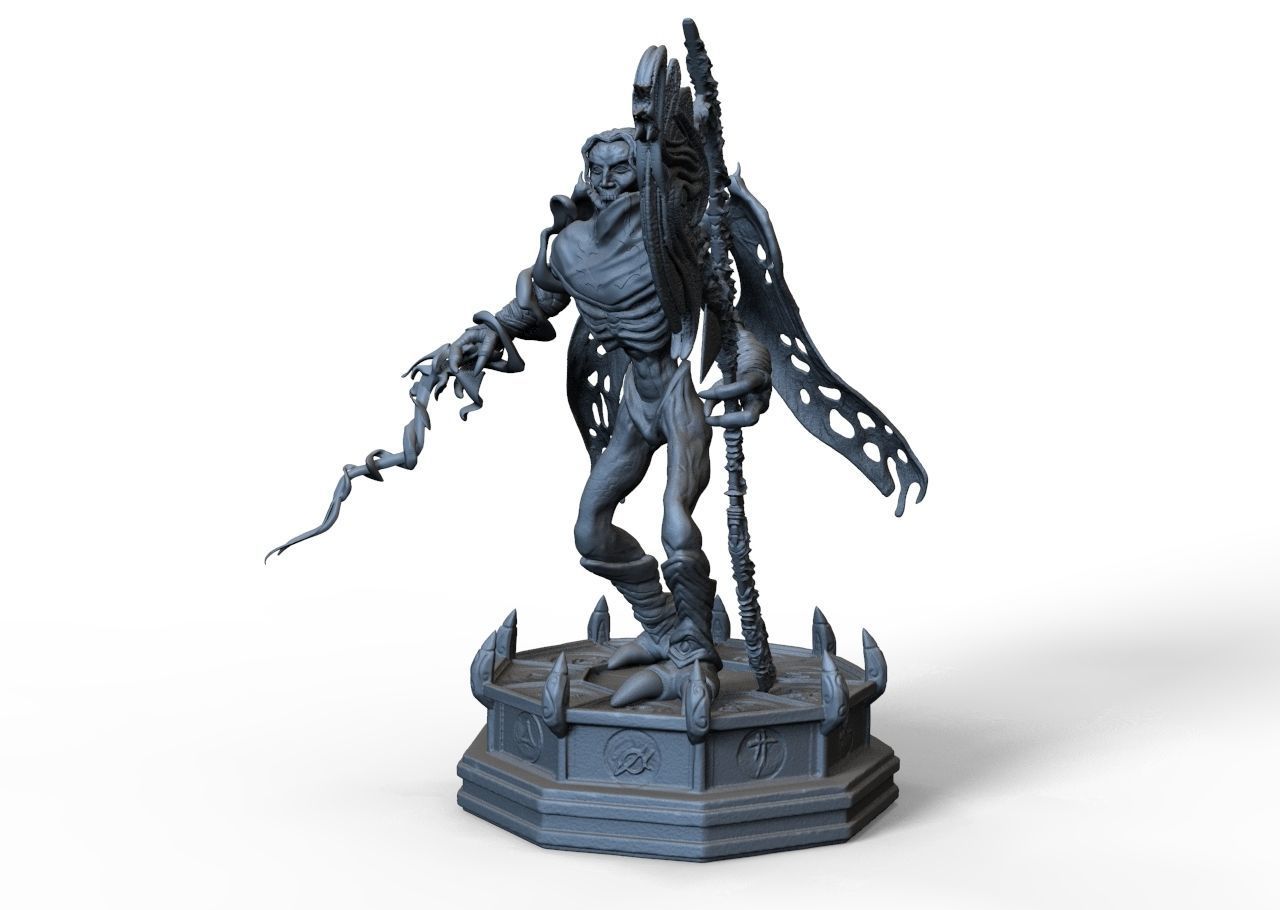 Raziel 3D print model statue of demon holding sword Free 3D print model_8