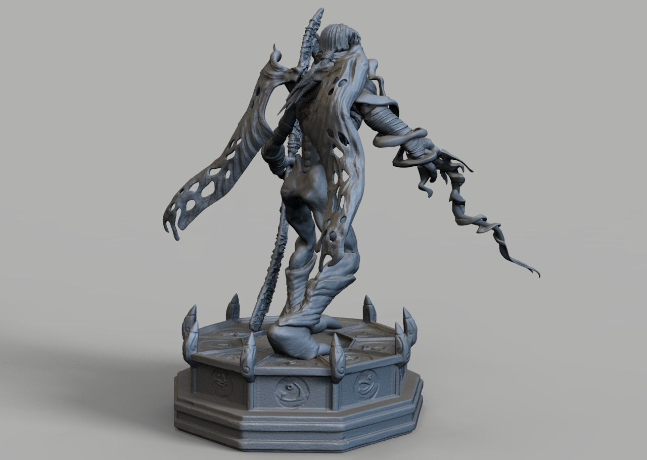 Raziel 3D print model statue of demon holding sword Free 3D print model_4