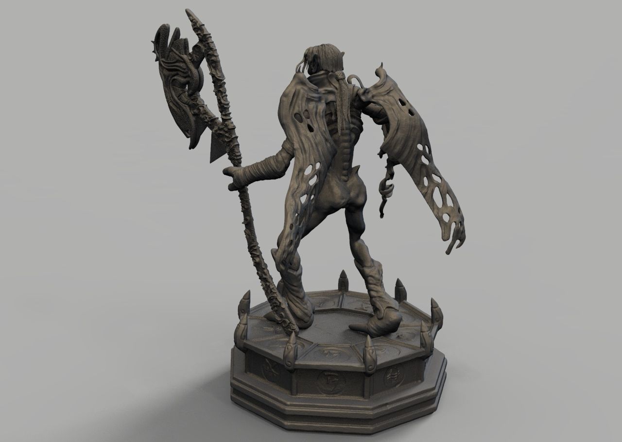 Raziel 3D print model statue of demon holding sword Free 3D print model_6