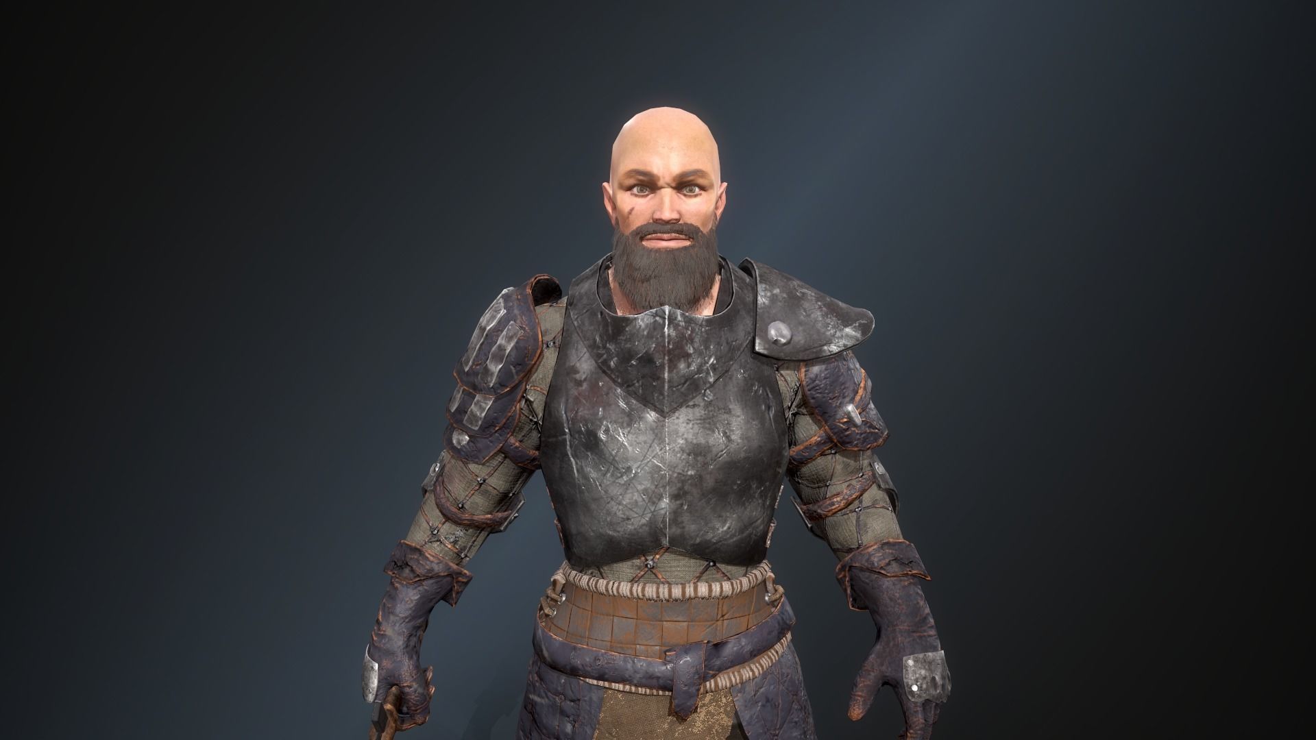 Warrior 3 Low-poly 3D model_5