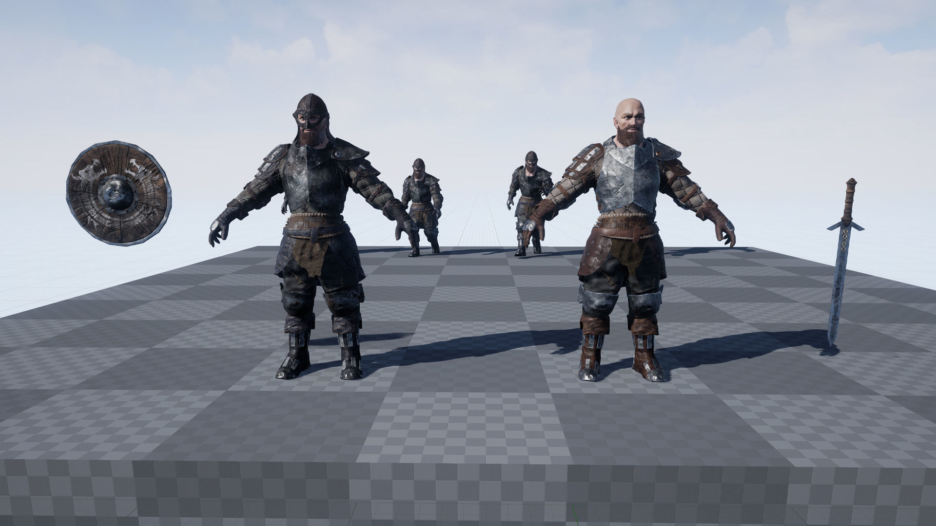 Warrior 3 Low-poly 3D model_11