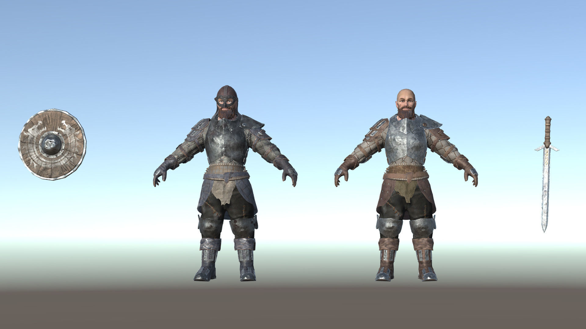 Warrior 3 Low-poly 3D model_17
