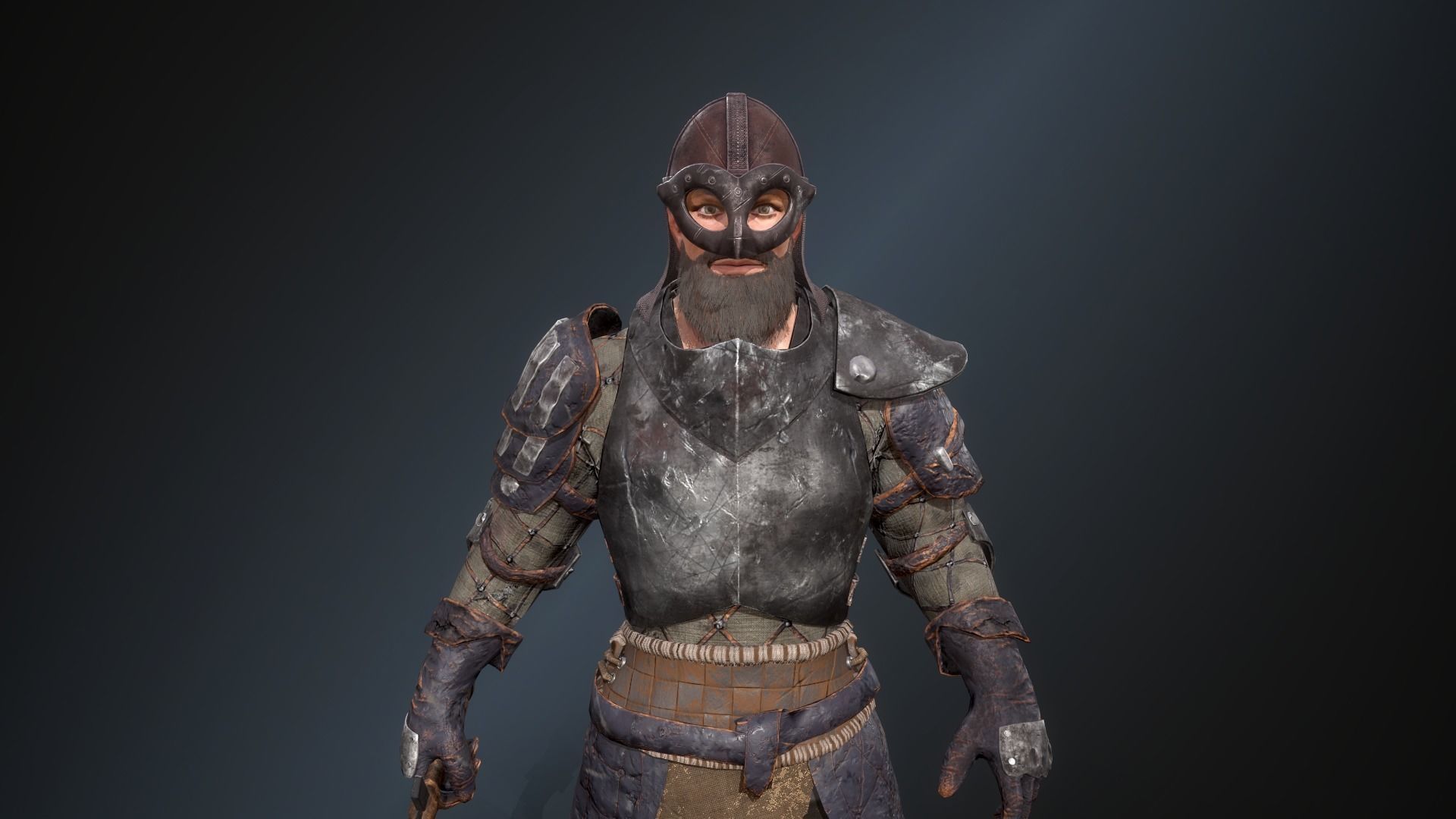 Warrior 3 Low-poly 3D model_6