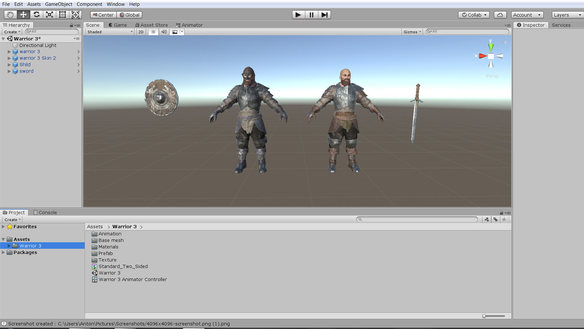 Warrior 3 Low-poly 3D model_18