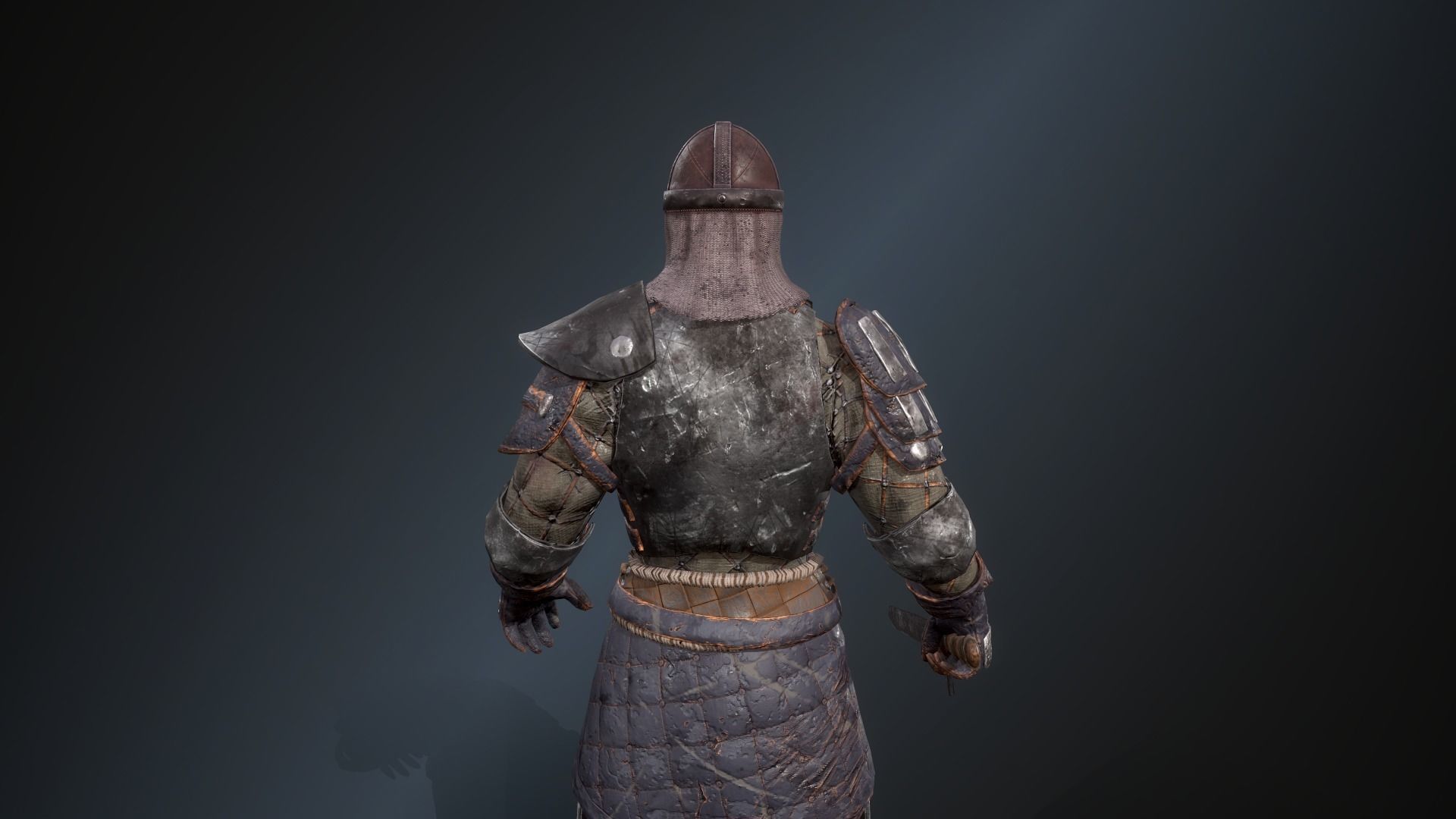 Warrior 3 Low-poly 3D model_7