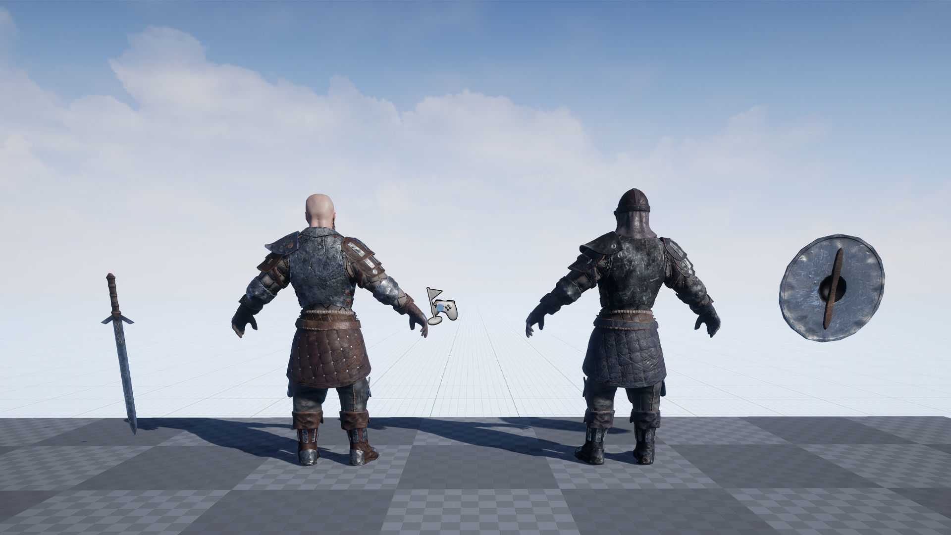 Warrior 3 Low-poly 3D model_14