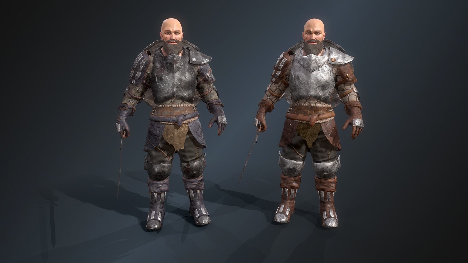 Warrior 3 Low-poly 3D model_0
