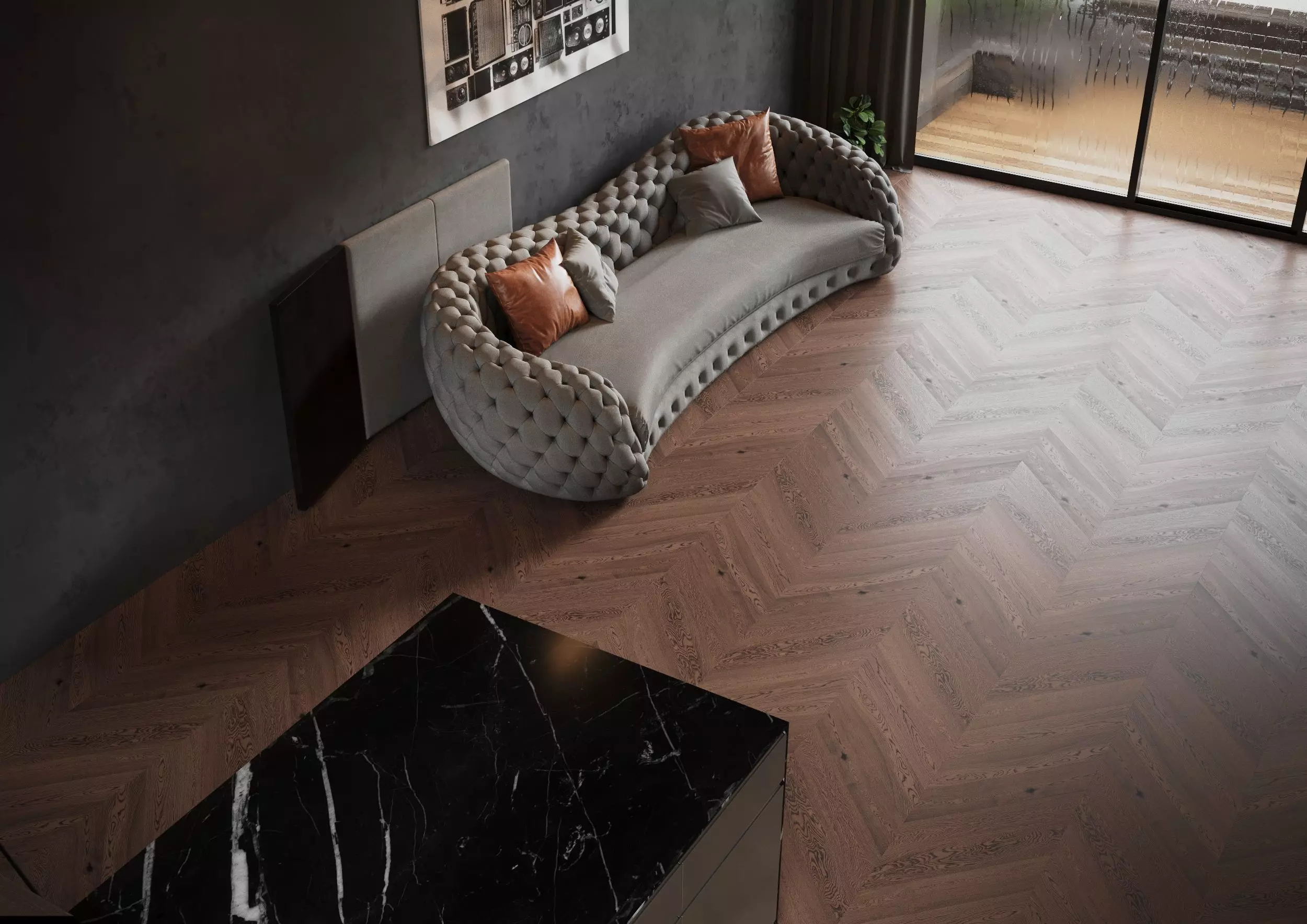 dark living room scene  3D model_0