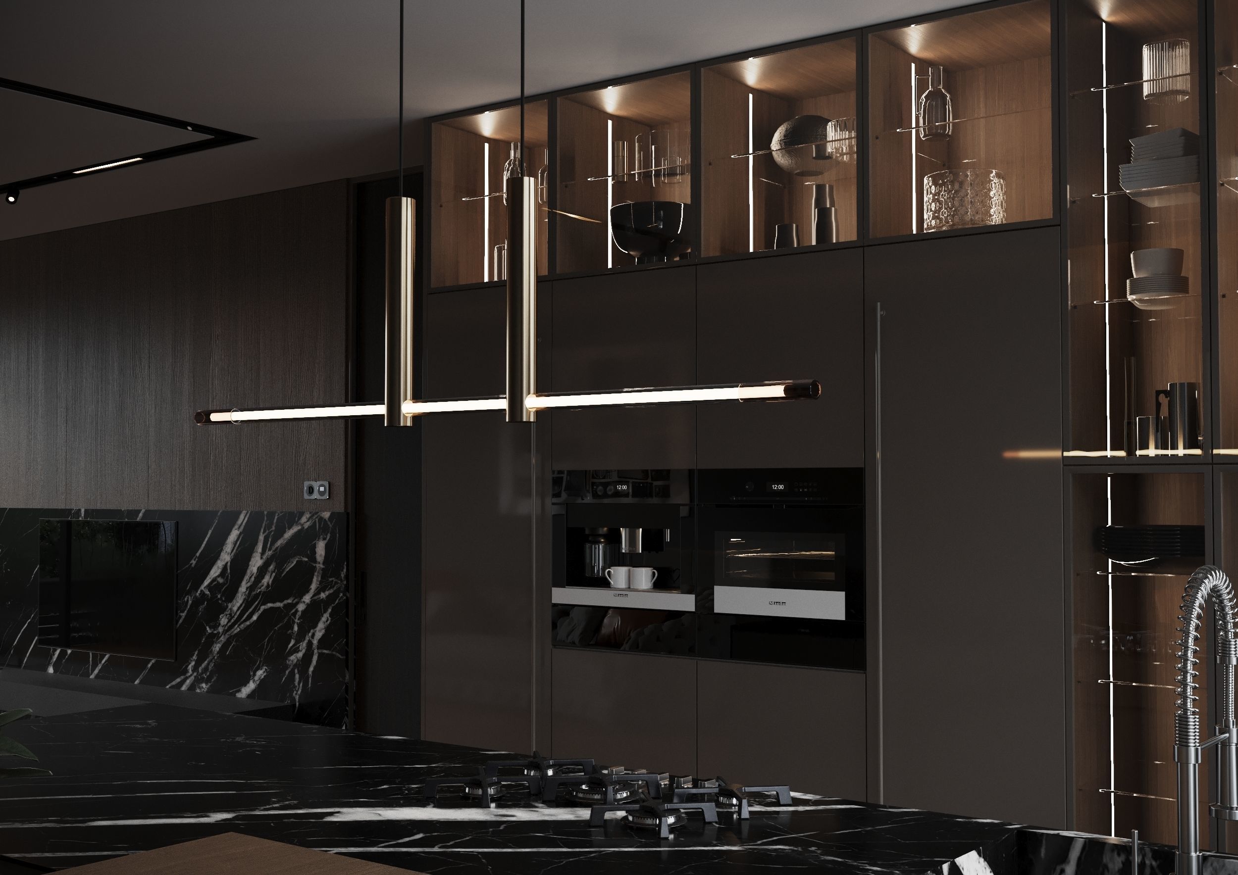 dark living room scene  3D model_8