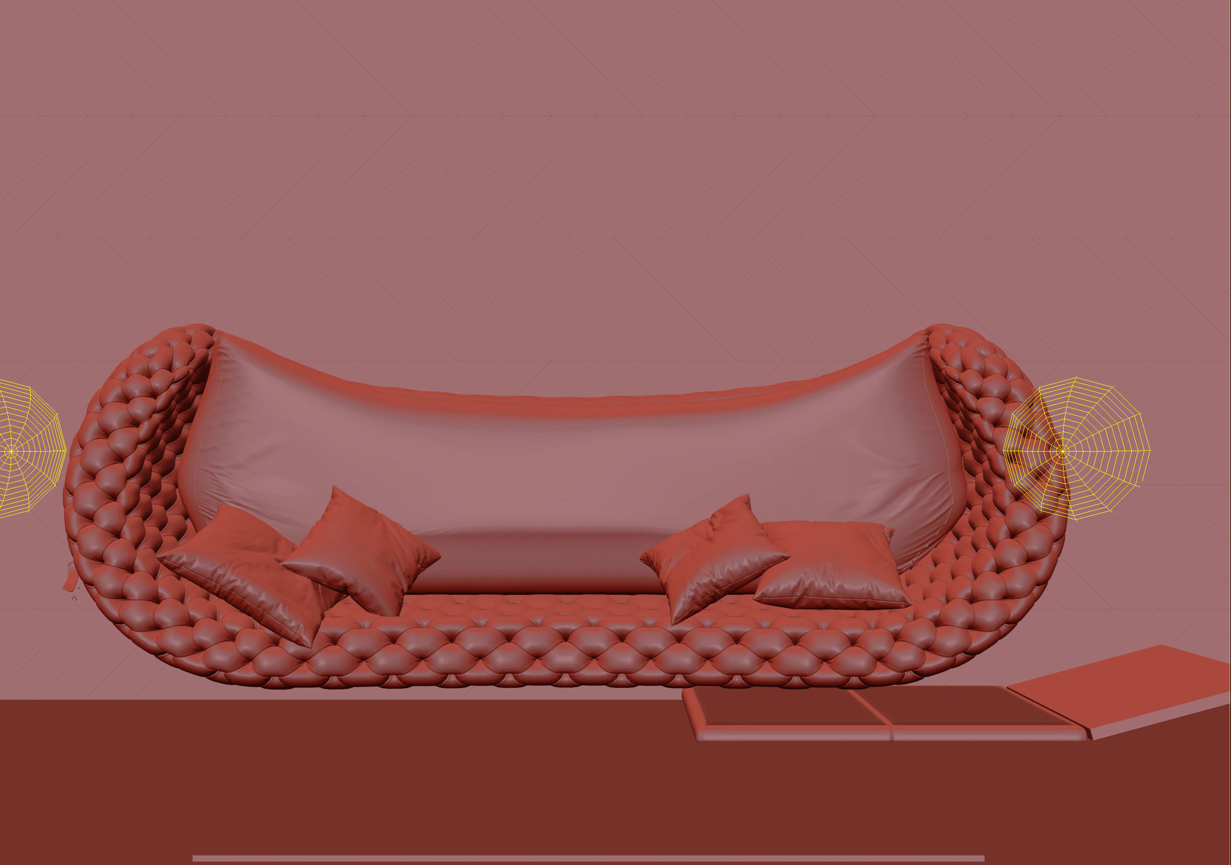 dark living room scene  3D model_11