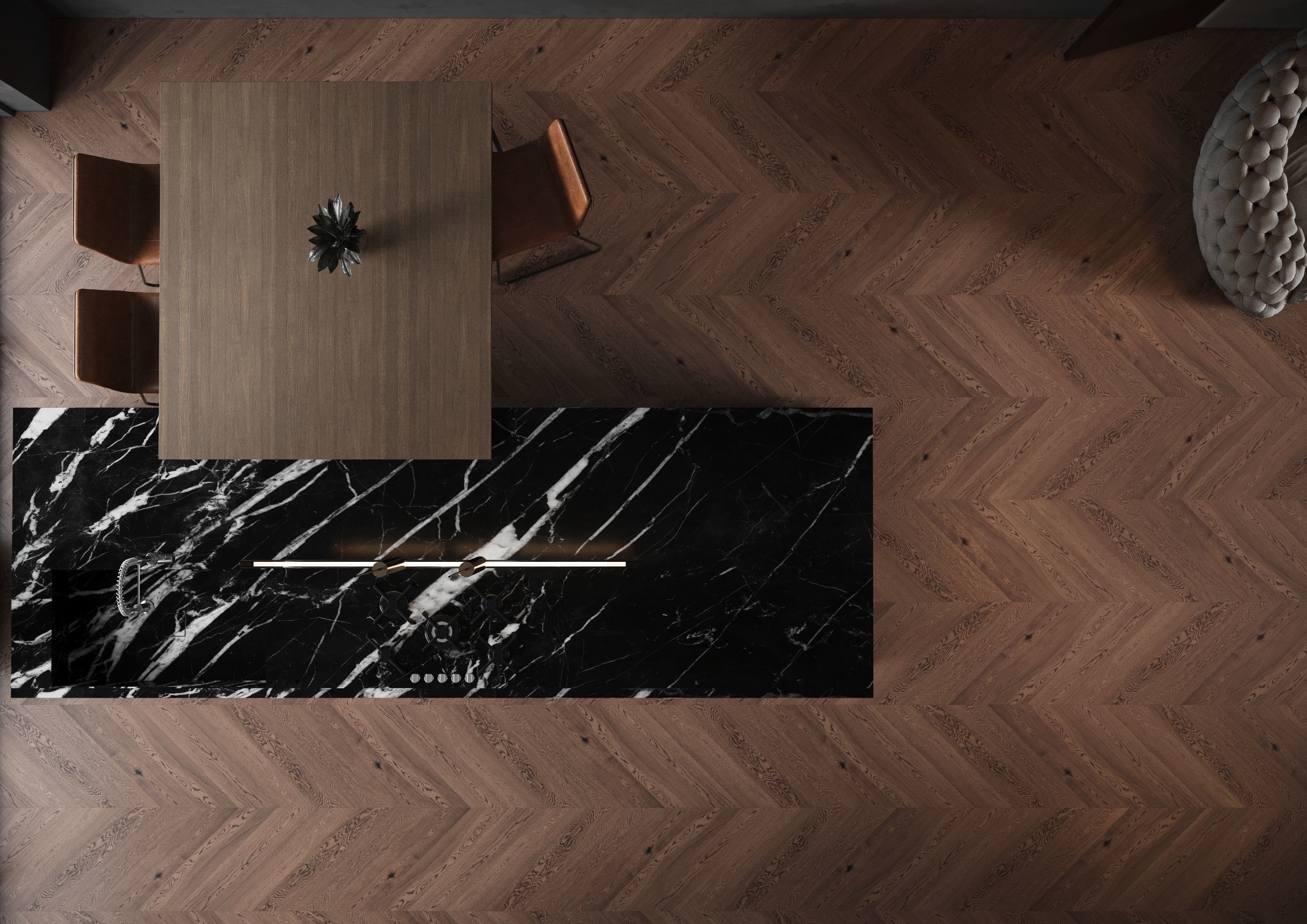 dark living room scene  3D model_9