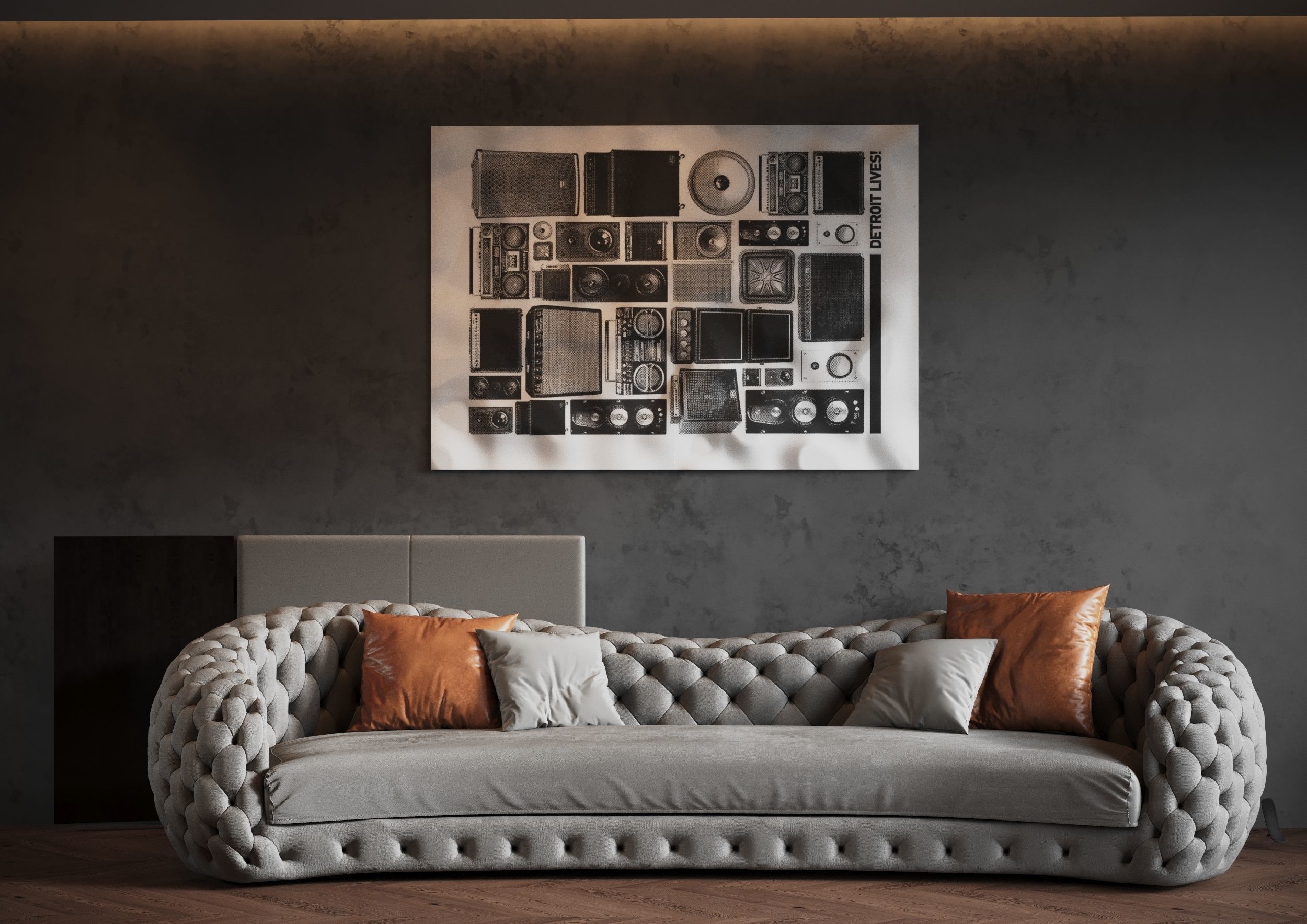dark living room scene  3D model_6