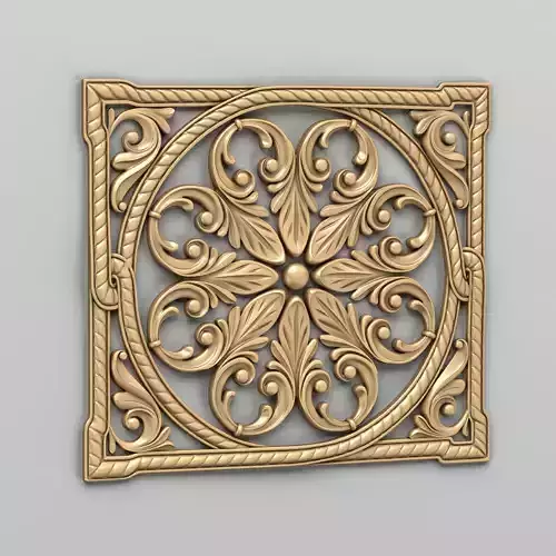 Carved decor central 018 3D model