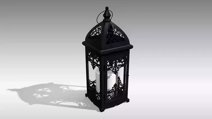 Metal Lantern 03 Low-poly 3D model