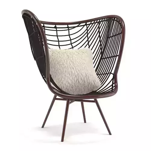 Danish Rattan WingBack Chair