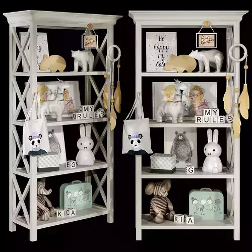 Kids bookshelf set 03