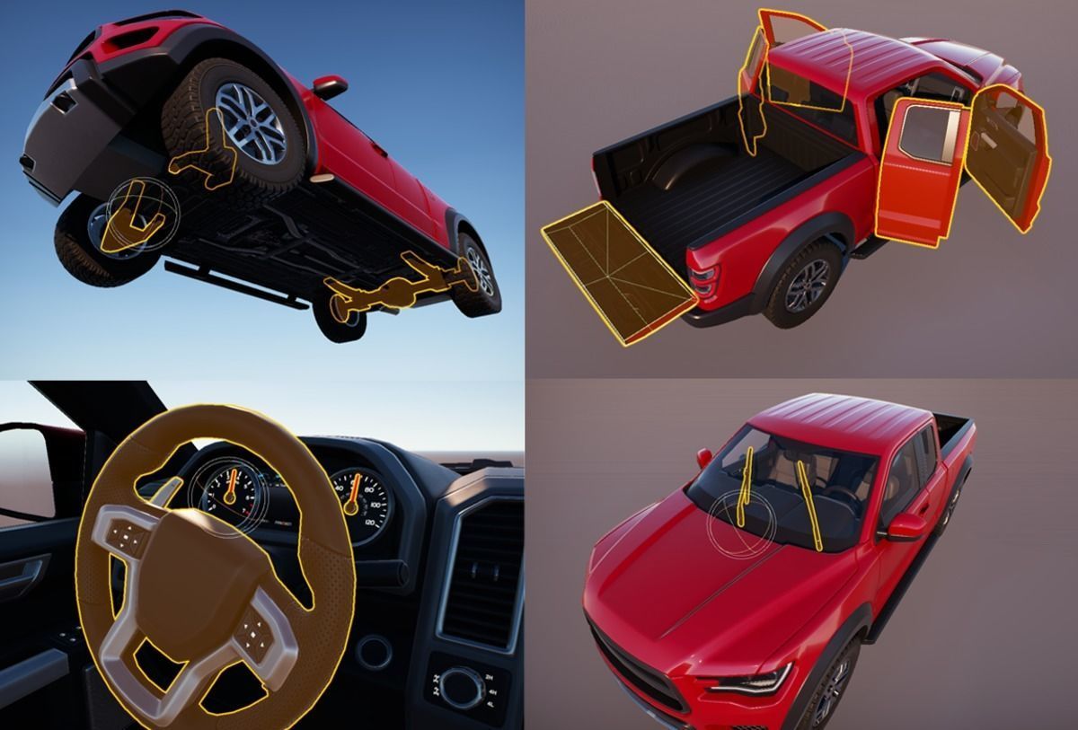 Realistic Car HD 04 Low-poly 3D model_14