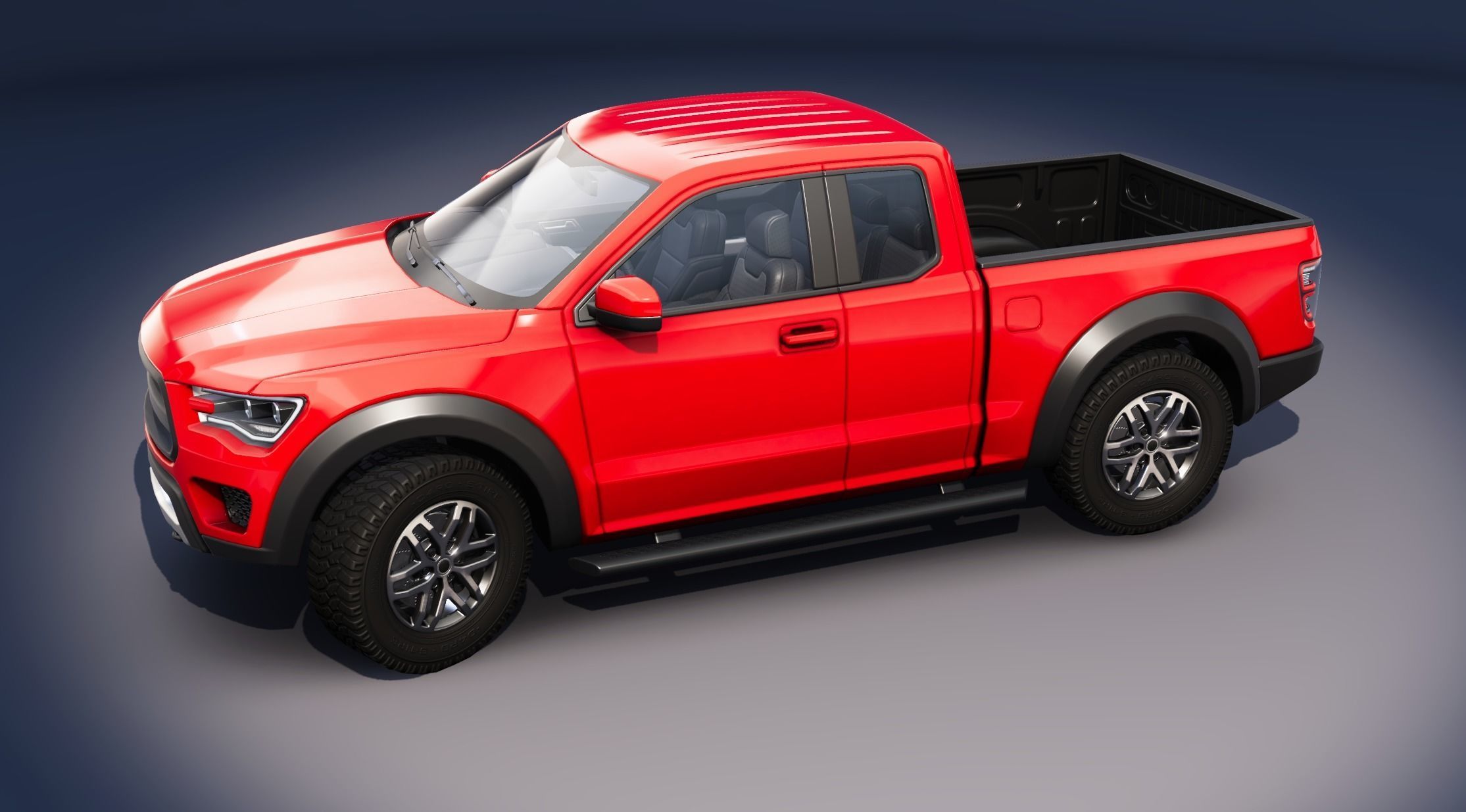 Realistic Car HD 04 Low-poly 3D model_7