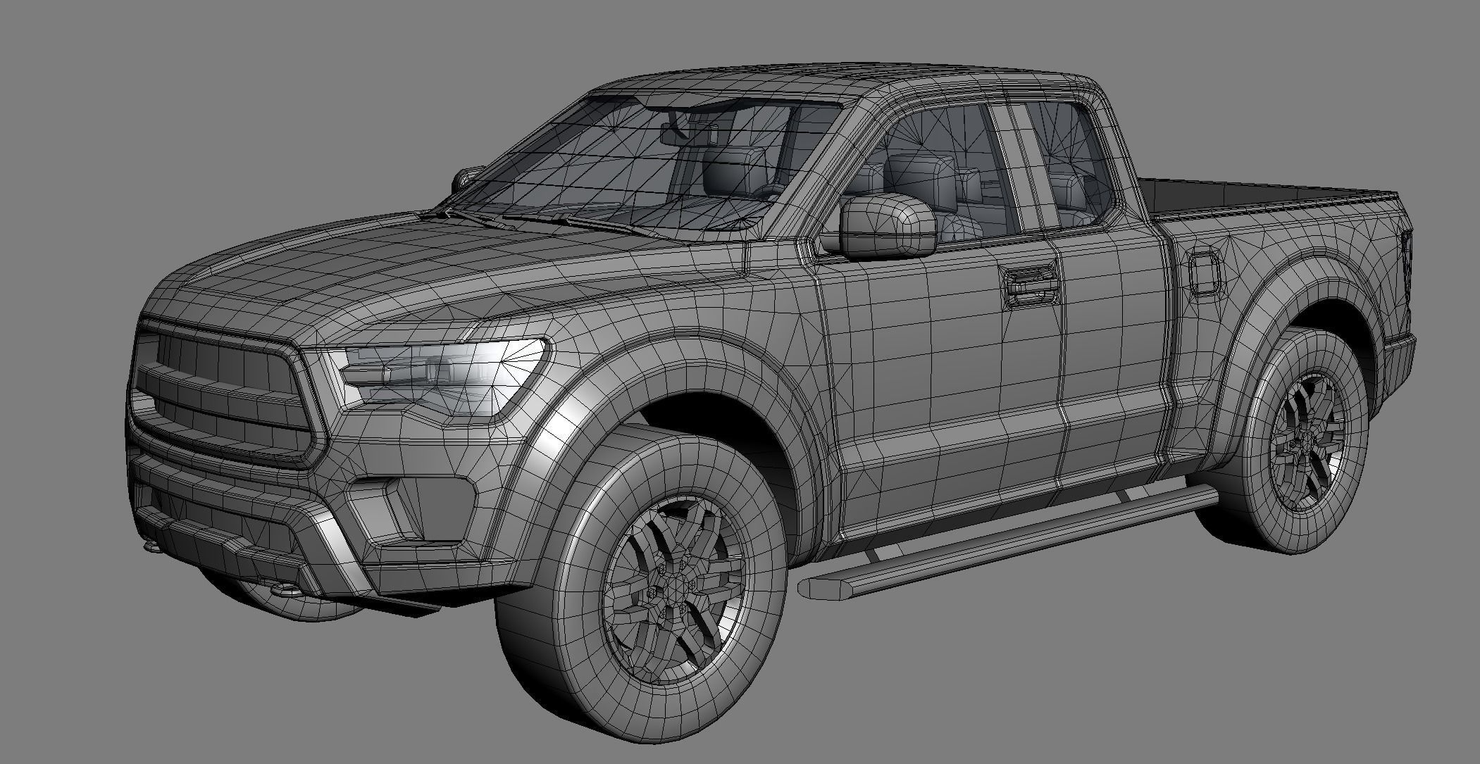 Realistic Car HD 04 Low-poly 3D model_20