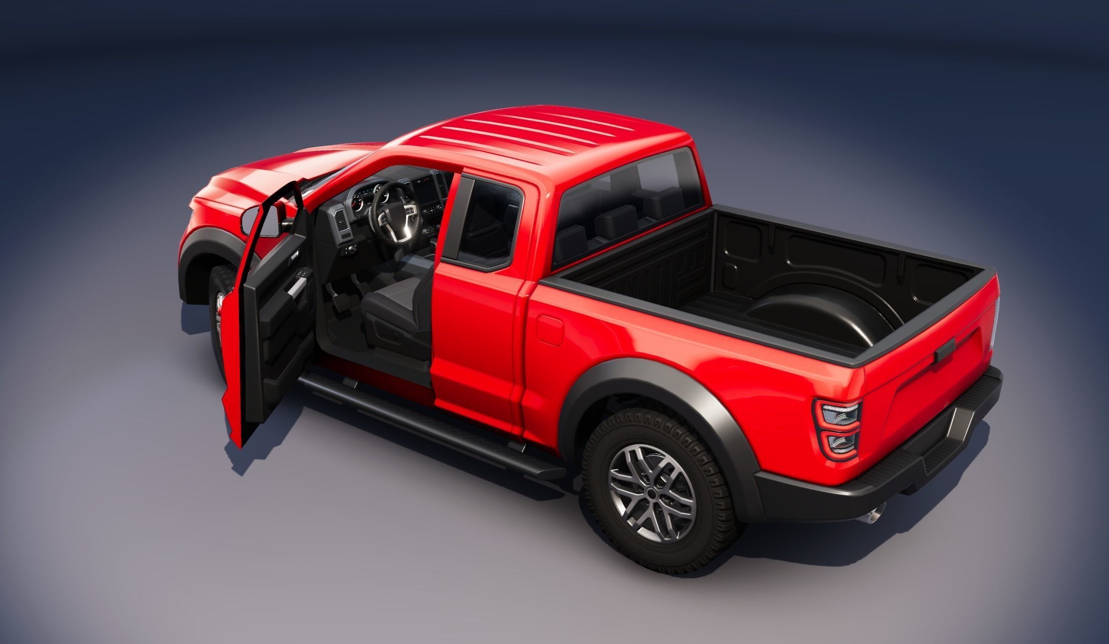 Realistic Car HD 04 Low-poly 3D model_9