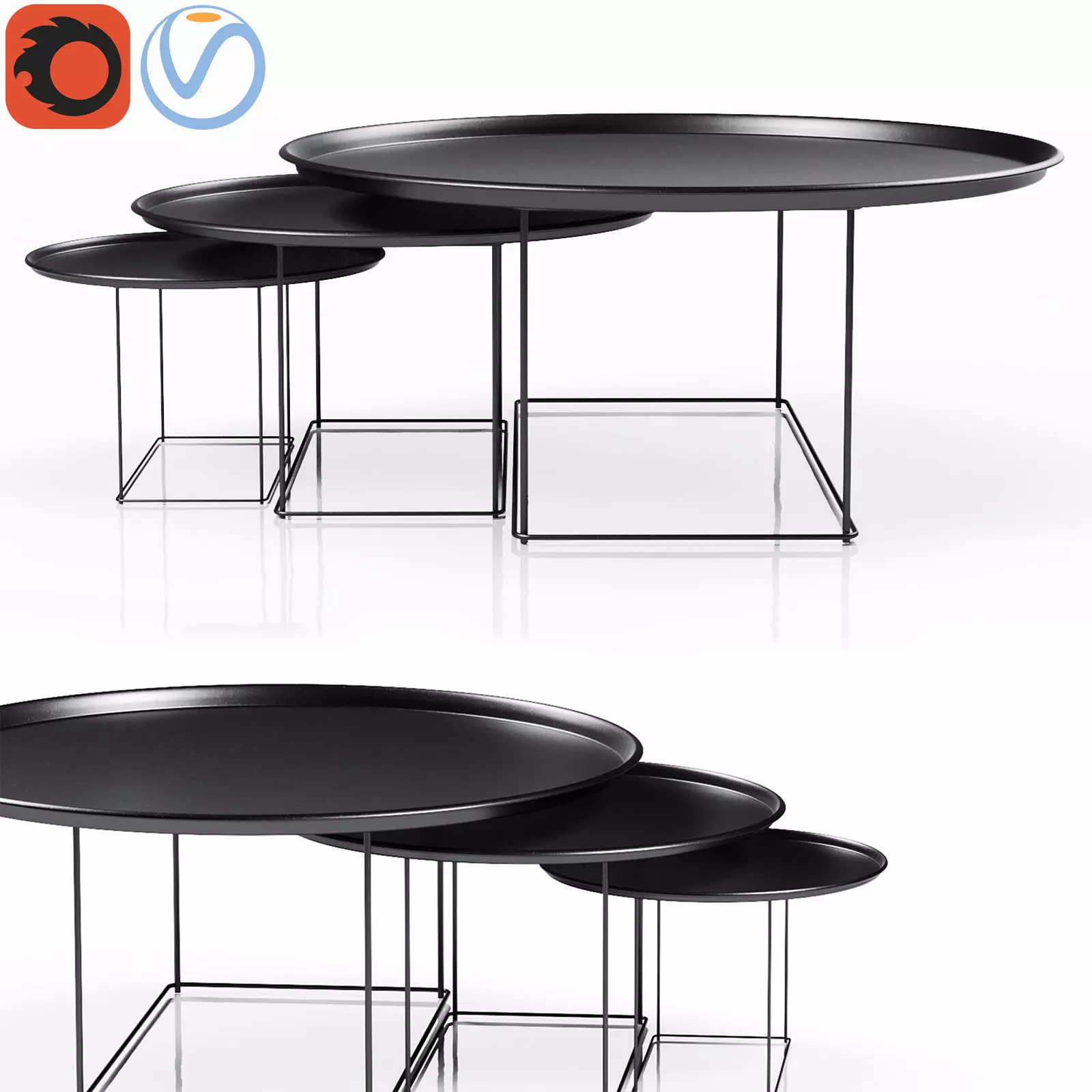 Fat Fat table set 3D model_0