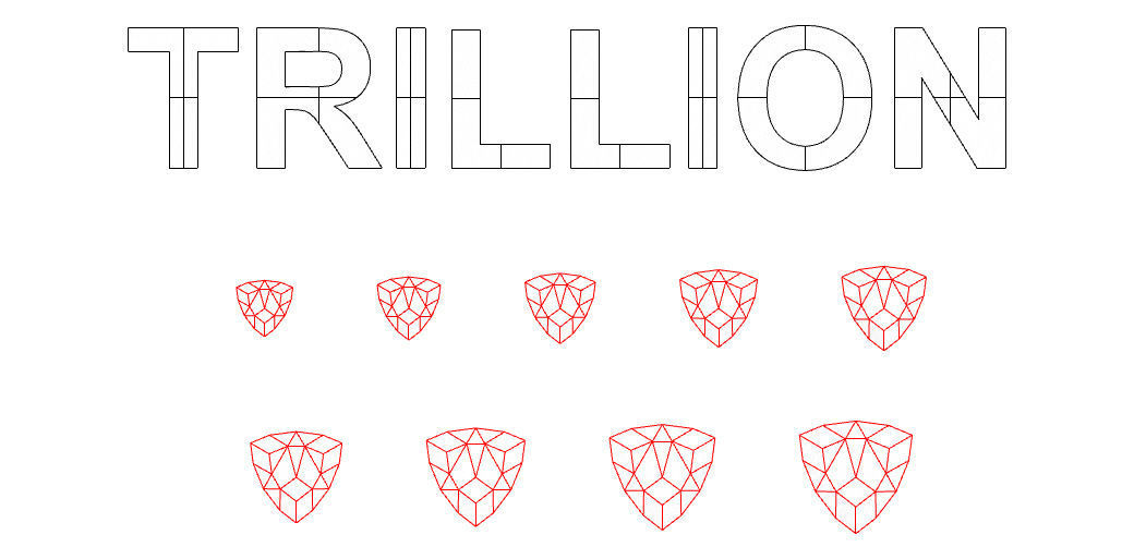 Diamond - Trillion 3D print model_1