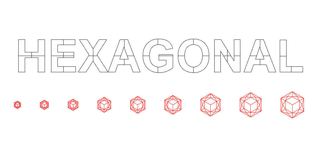 Diamond - Hexagonal 3D print model_1