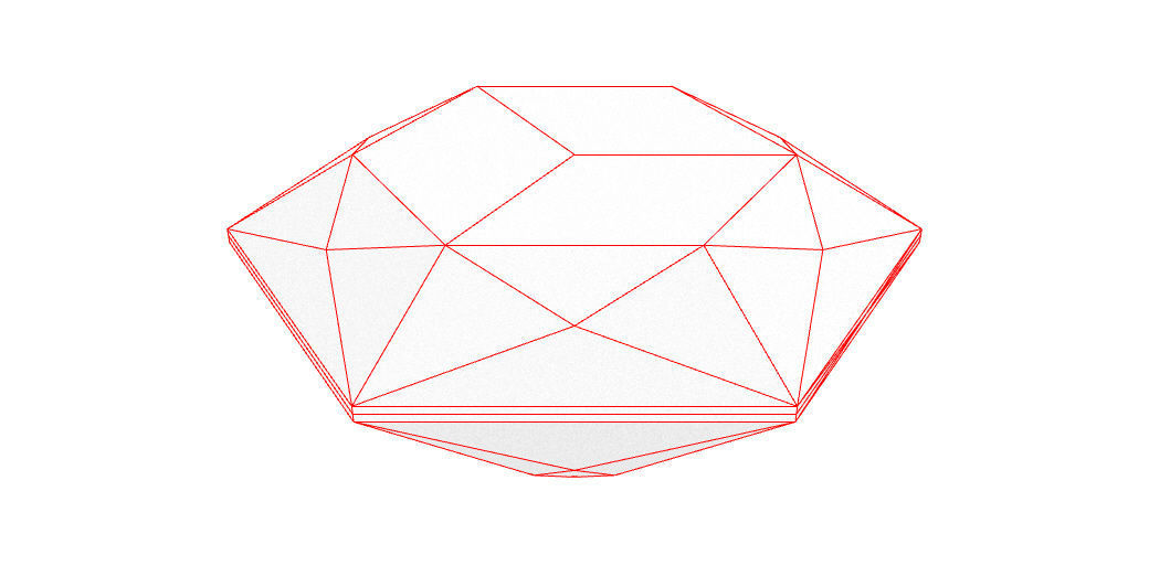 Diamond - Hexagonal 3D print model_3