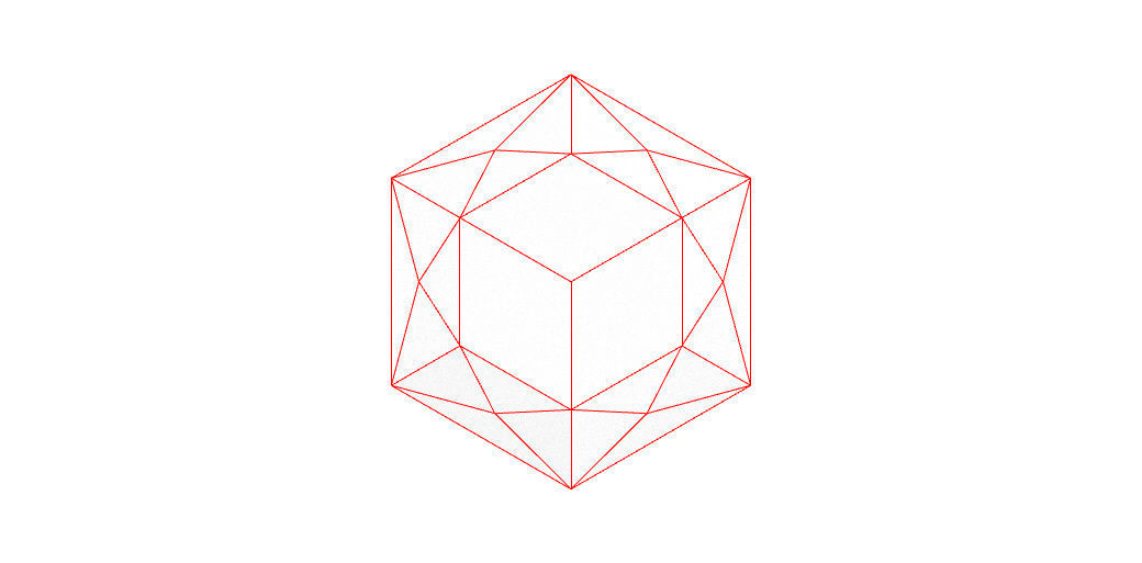 Diamond - Hexagonal 3D print model_4