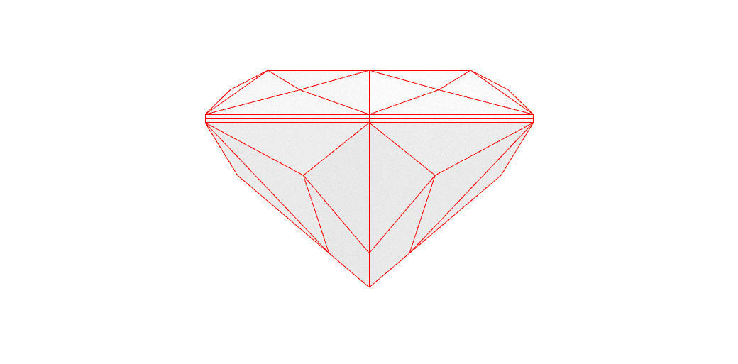 Diamond - Hexagonal 3D print model_5