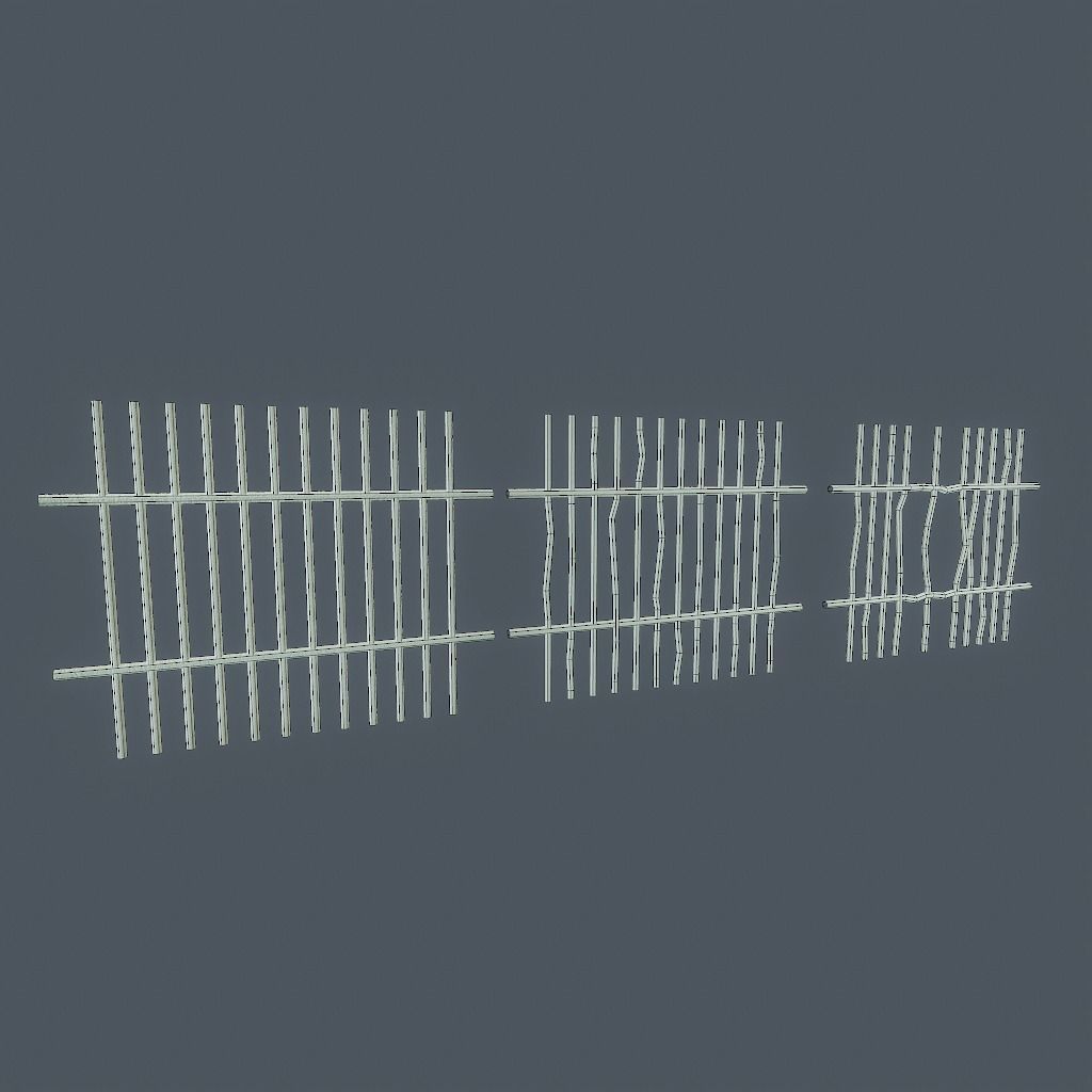 Rusty Bars Low-poly 3D model_14