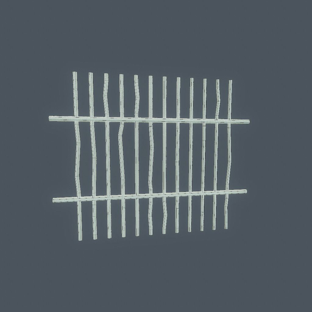 Rusty Bars Low-poly 3D model_16