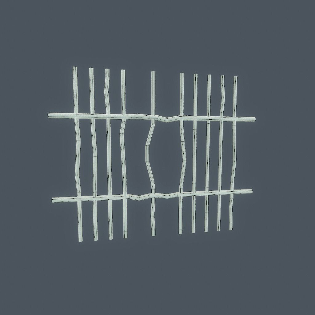 Rusty Bars Low-poly 3D model_17