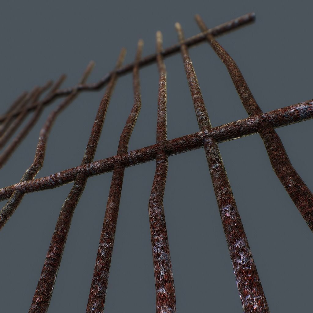 Rusty Bars Low-poly 3D model_12