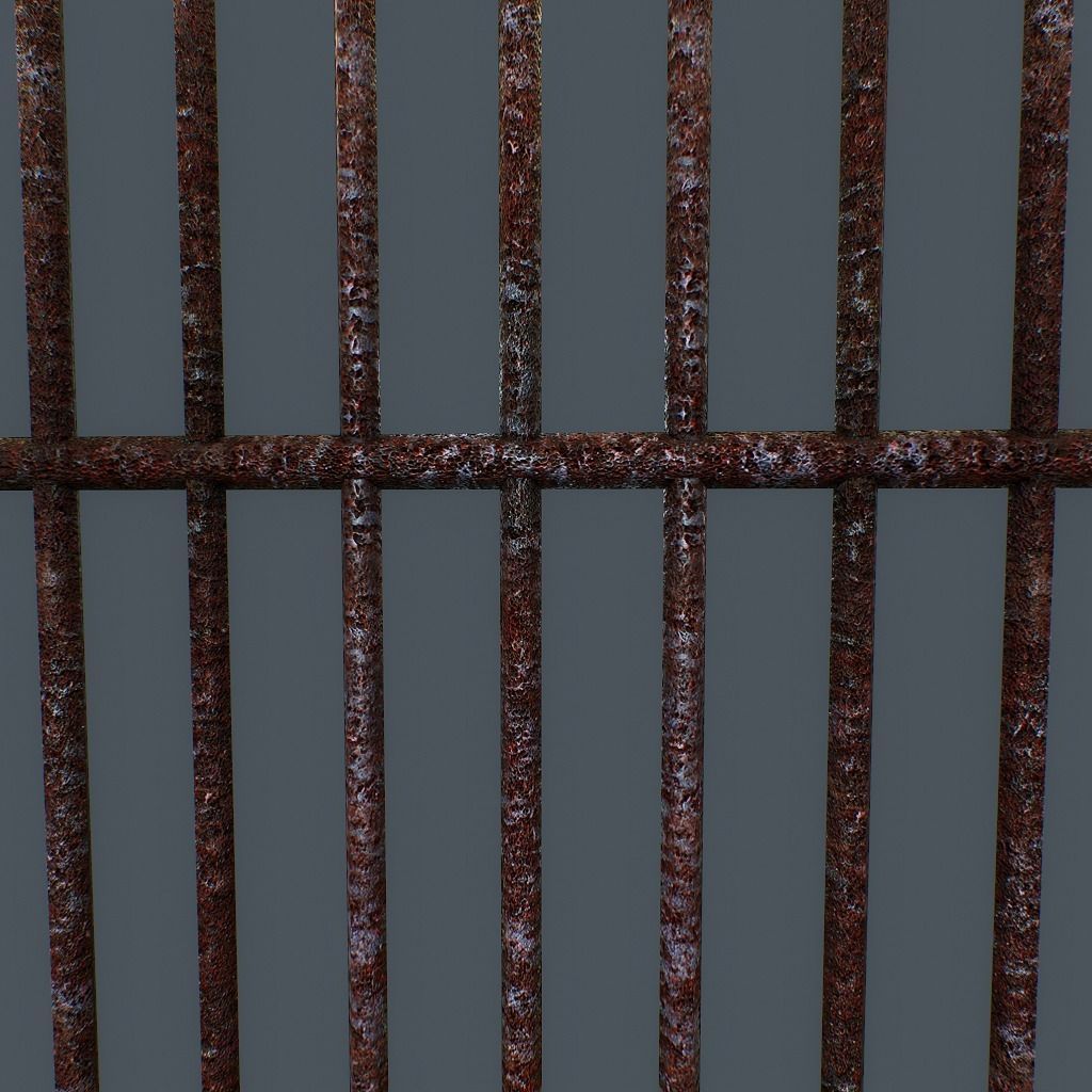 Rusty Bars Low-poly 3D model_11