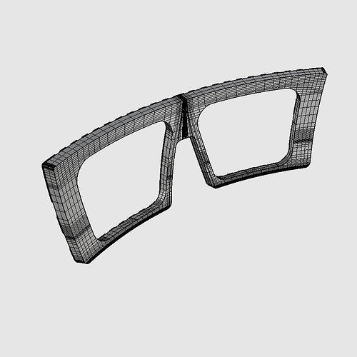Fresno-FrameFront-Part1 pair of glasses Free 3D print model