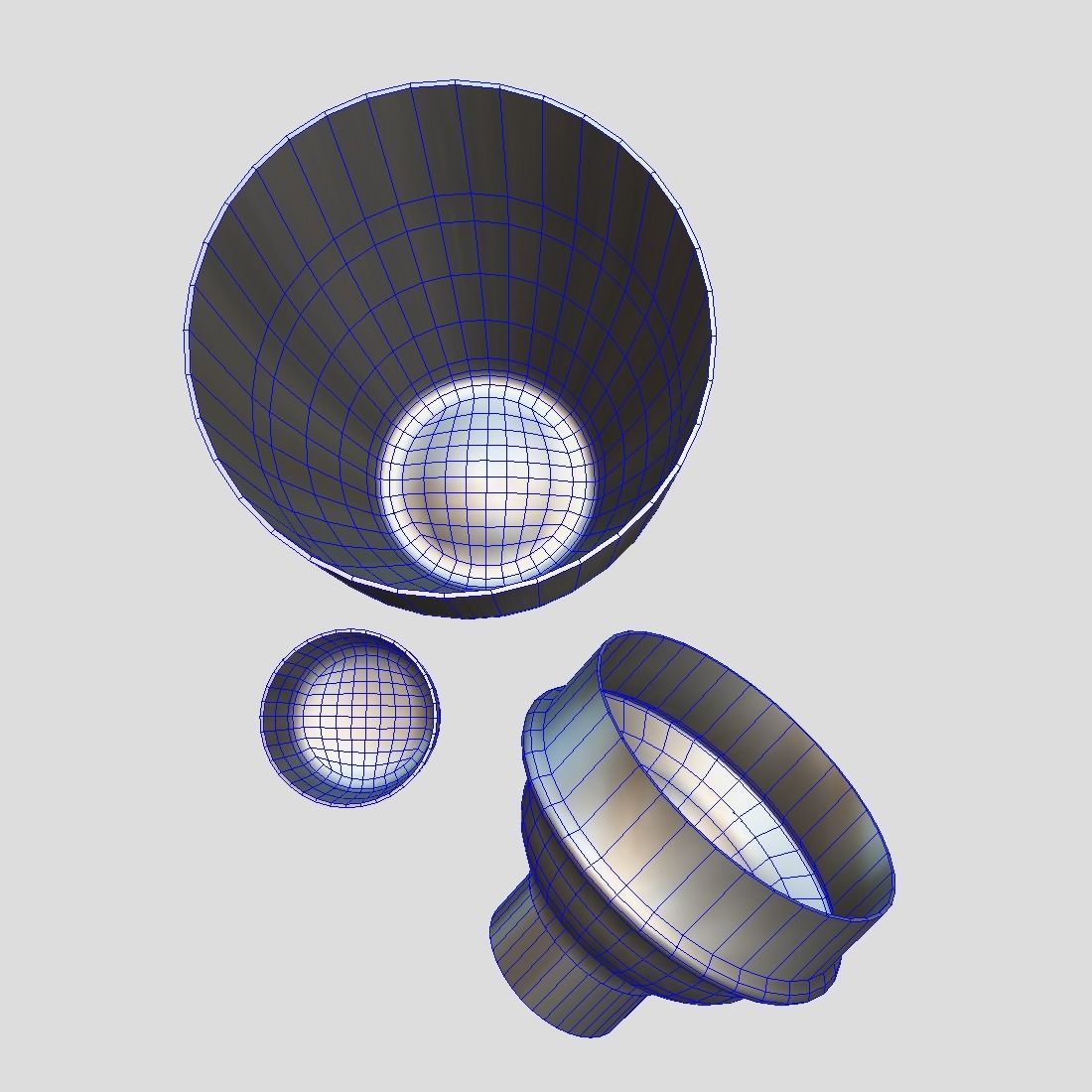 Cocktail Shaker Open Low-poly 3D model_7