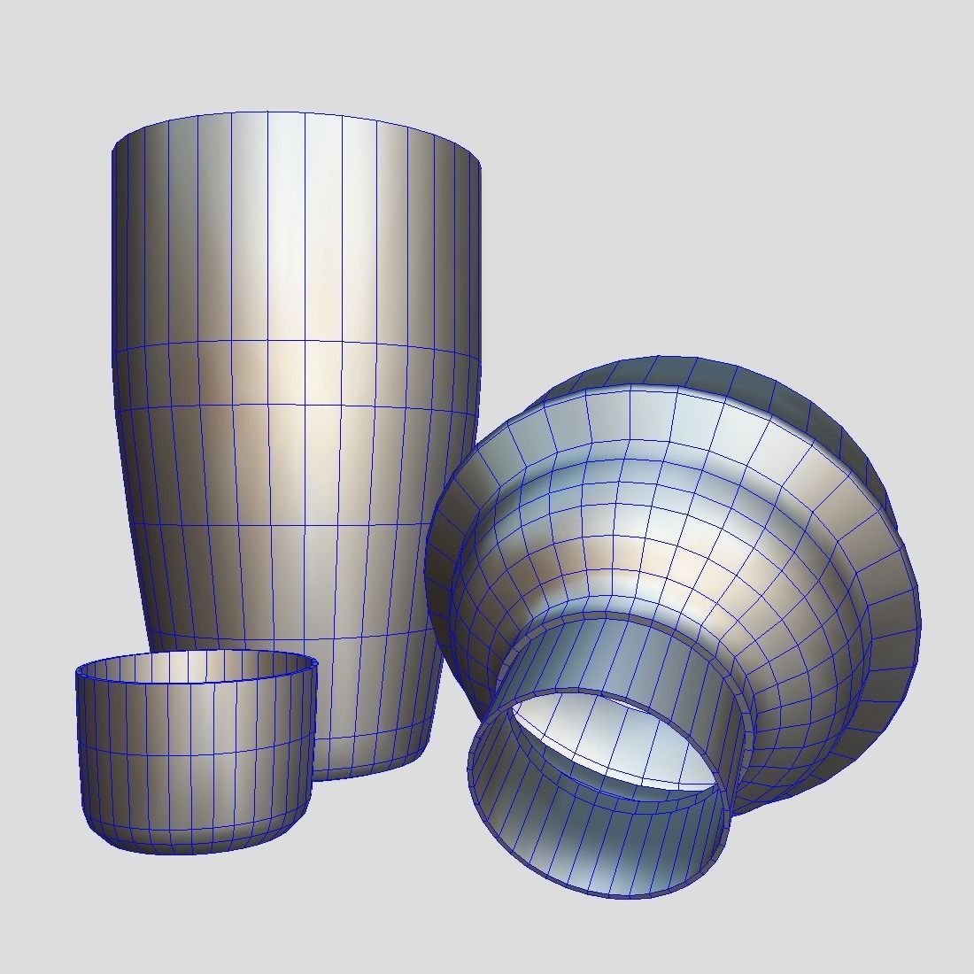 Cocktail Shaker Open Low-poly 3D model_11