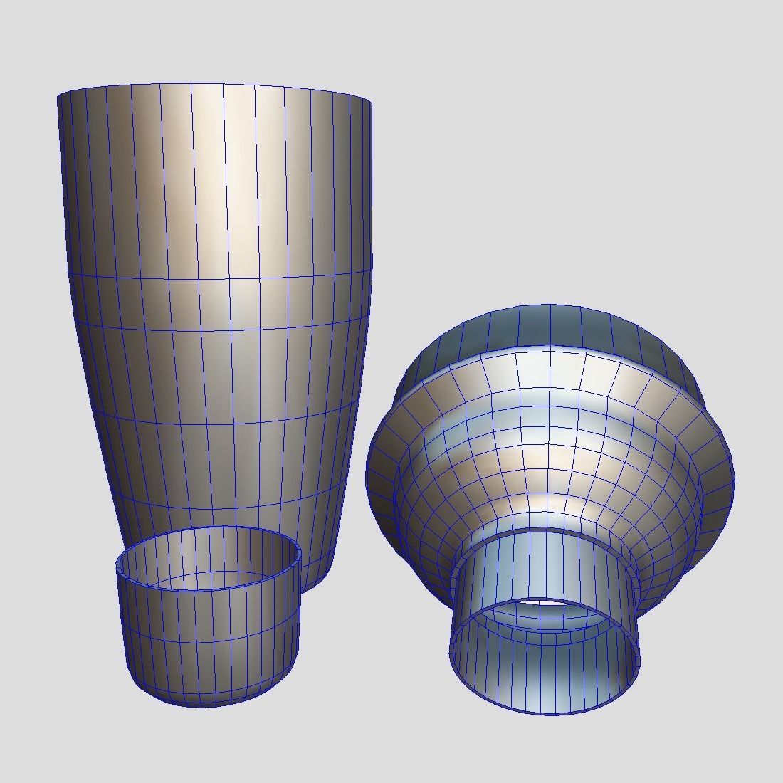 Cocktail Shaker Open Low-poly 3D model_3