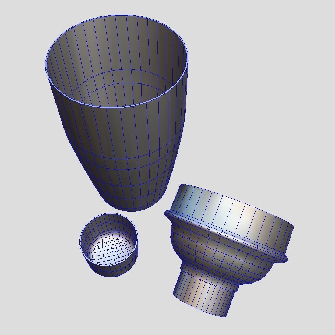 Cocktail Shaker Open Low-poly 3D model_5