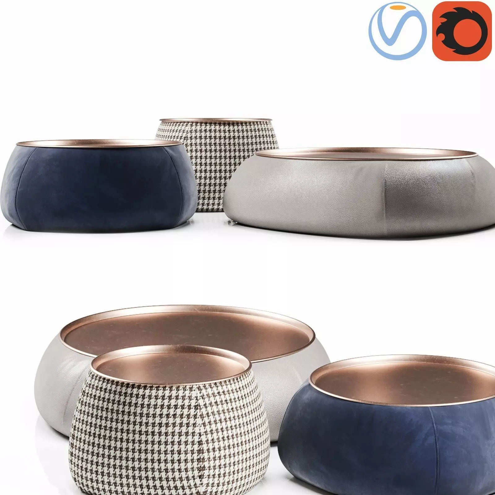 Small table Lady-Fat  - Design by Patricia Urquiola 3D model_0