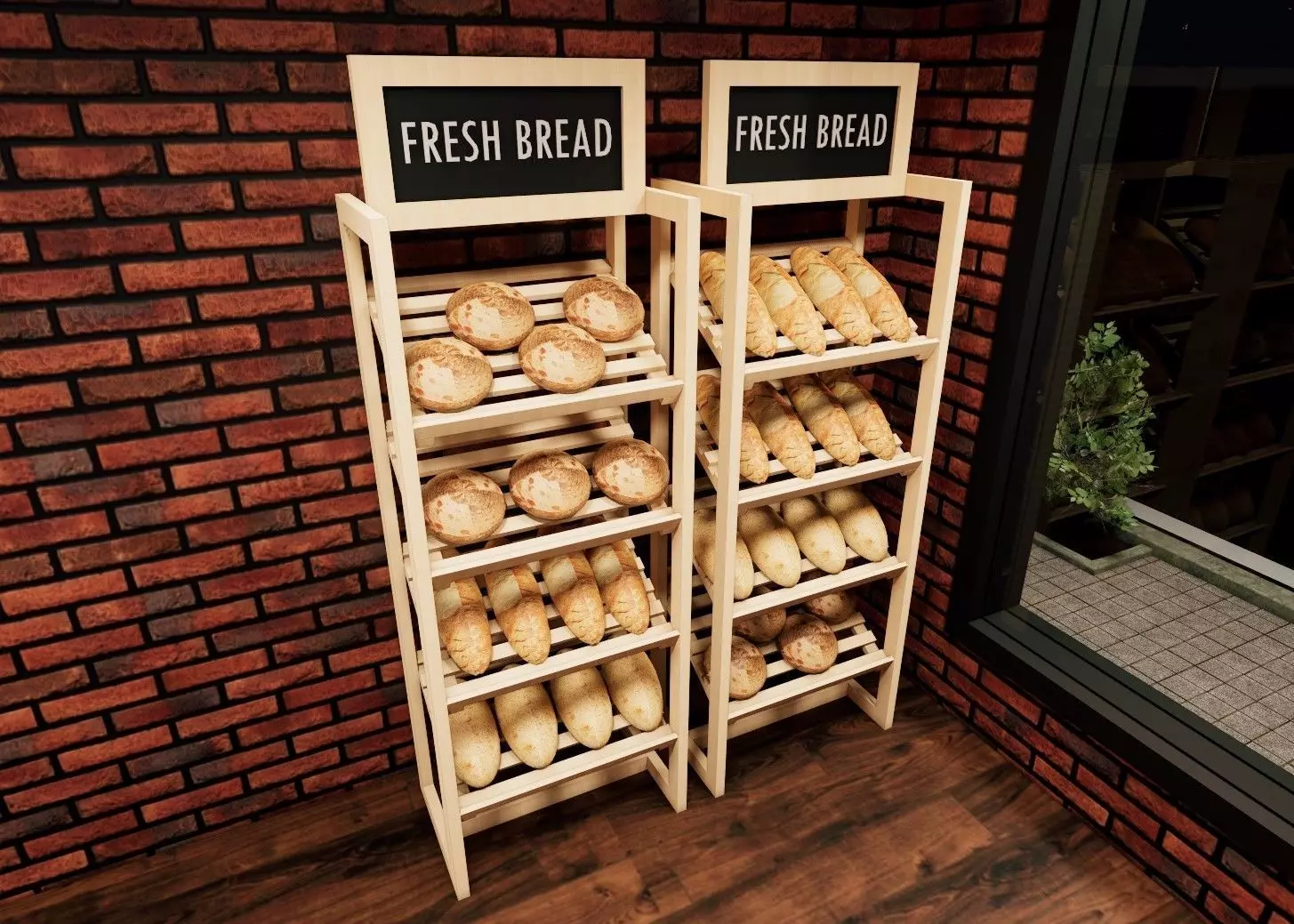 Bakery display rack Free 3D model_0