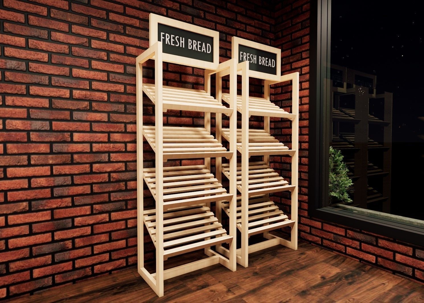 Bakery display rack Free 3D model_5