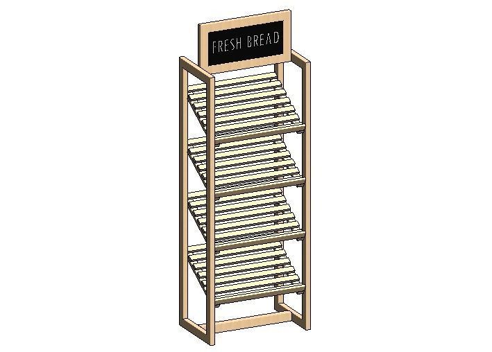 Bakery display rack Free 3D model_7